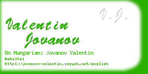 valentin jovanov business card